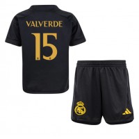 Dres Real Madrid Federico Valverde #15 Tretina pre deti 2023-24 Krátky Rukáv (+ trenírky)